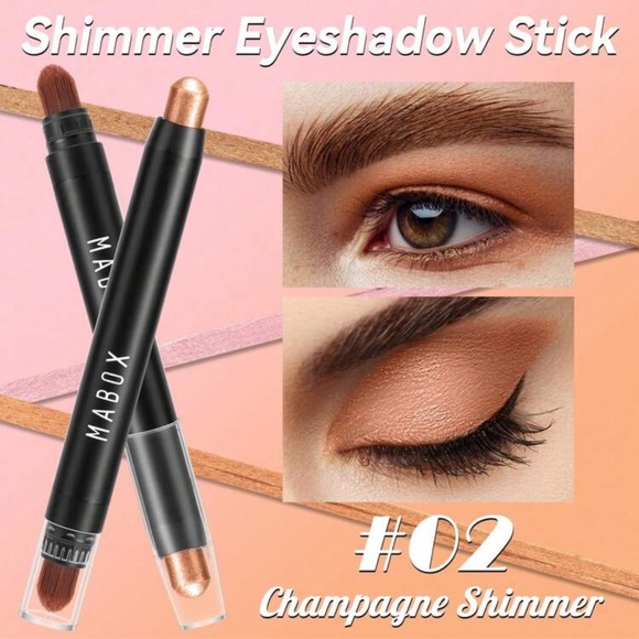 Eyeshadow Stick, 3 Pcs Cream Eye Shadow Sticks, Brightener Stick With Brush - Picture 5 of 5